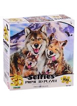 Пазл 100 Super 3D Kids Волки селфи(Wolf Selfie)