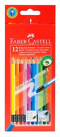 Карандаши цветные с ластиком «Color Pencils», Faber-Castell, 12 цветов