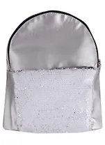 Рюкзак "Пайетки. Серебро/белый"