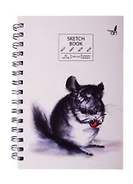 Скетчбук А5 60л "SKETCHBOOK. Шиншилла", 120г/м2, софт. тач, евроспираль