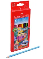 Карандаши цветные Faber-Castell, "Рыбки", акварельные 12 цветов с кисточкой