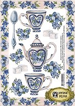Декупажная карта Фиалковый сервиз (S-024) (упаковка)