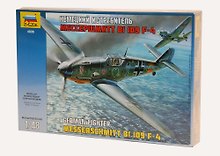 Сборная модель ЗВЕЗДА,Самолет Мессер BF-109F4" (1:48) 4806"