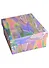 Коробка подарочная "Яркие разводы" 13*13*7,5см. Картон - 0