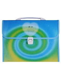 Папка -портфель пластиковый «Color vortex» А4, 12 отделений, в ассортименте