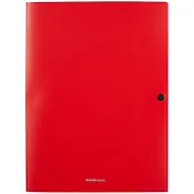 Папка-конверт А4 на кнопке "Matt Classic" 8мм, пластик, 3 клапана, красный, Erich Krause