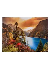 Алмазная мозаика Прекрасное озеро в горах (FS094) (30х40см) (блест.) (c подрамн.) (с полн. заполн.) (34цв.) (Рыжий Кот) (6+) (коробка)