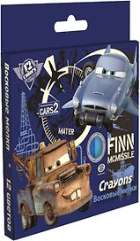 Мелки восковые 12цв "Cars" 10мм, к/к, подвес, Disney