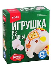 Набор для творчества LORI Игрушка из глины Слоники