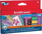 Фломастеры, 6 цв. Erich Krause, Creative Line Metallic в блистере 39078