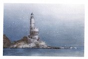 Открытка Сахалин Маяк Анива
