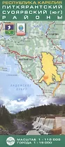 Карта Питкярантский р-он, Суоярвский (юг) м-б 1:110 тыс., города  м-б 1:19 тыс. Республика Карелия