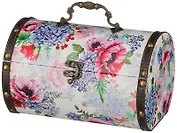 Шкатулка с ручкой  из серии Сирень и маки (21х14х14) (41-371)