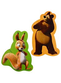Пазл «Маша и медведь» мини Baby puzzle, набор 2 шт., в ассортименте, Vladi Toys