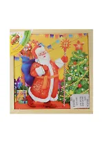 Пазл разрезной трехслойный С Новым годом (1102733) (22эл.) (игрушки из дерева) (упаковка)