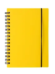 Записная книжка А6 80л кл. "Favorite Color. Neon Yellow" спираль, пласт.обл., резинка