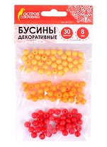 Бусины декоративные Шарики (8 мм) (30 г) (3+) (661237) (упаковка) (Остров сокровищ)