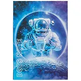 Записная книжка А6+ 64л тчк. "Space adventures" интегр.переплет, ламинация soft-touch