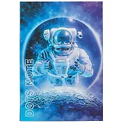 Записная книжка А6+ 64л тчк. "Space adventures" интегр.переплет, ламинация soft-touch