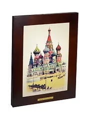 Картина-сувенир Собор Василия Блаженного 1908 г. (28х38)