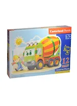 Пазлы 12 MAXI B-120086 Бетономешалка (47х32см) (3+) (коробка) (Castorland)