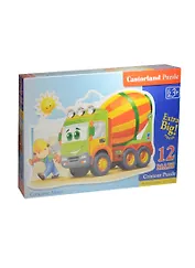 Пазлы 12 MAXI B-120086 Бетономешалка (47х32см) (3+) (коробка) (Castorland)