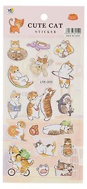 Наклейки зефирные Котики