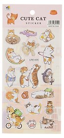 Наклейки зефирные Котики