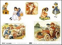 Бумага для декупажа рисовая Играющие дети (TO-DO R003) (35х50) (упаковка)