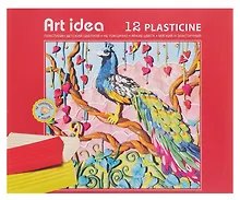Пластилин 12 цветов, 240 г, Art idea