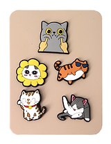 Джибитсы Котики (5шт) (ПВХ) (12-18031-202506-GB25)