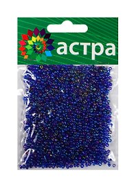 01 Бисер Астра (168 синий) (675288) (11/0) (20гр.) (стекло) (упаковка)
