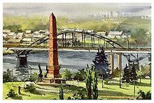 Открытка Уфа Монумент "Дружба народов"