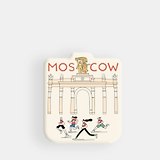 Стикер объемный "Москва ВДНХ и бегуны". (1192474)