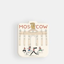Стикер объемный "Москва ВДНХ и бегуны". (1192474)