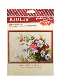 Набор для вышивания крестом Риолис Полевые цветы (583) (140325) (30х21см) (упаковка)