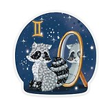 Набор для творчества. Кристальная (алмазная) мозаика ФРЕЯ "Магнит. Знаки зодиака. Близнецы"