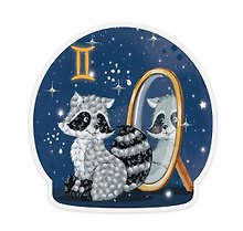 Набор для творчества. Кристальная (алмазная) мозаика ФРЕЯ "Магнит. Знаки зодиака. Близнецы"