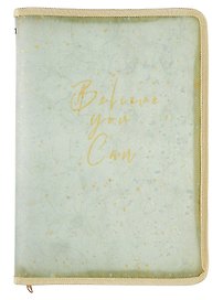 Папка для тетрадей «Belive you can» А4, пластик, на молнии, Wengu