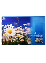 Альбом для рисования BG, "Мир цветов", А4, 24 листа, на евроспирали