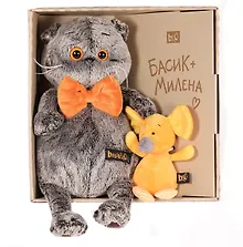 Мягкая игрушка Басик с мышкой Миленой (25 см) (Ks25-052)