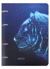 Тетрадь на кольцах в клетку Listoff, "Тигр", 100 листов