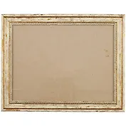 Рама со стеклом, белая с золотом, 30 х 40 см