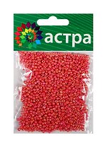 01 Бисер Астра (405 красный/непрозр. радужный) (675288) (11/0) (20гр.) (стекло) (упаковка)