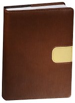 Ежедневник недат. А5 160л "Brussel" коричневый, иск.кожа, тв.переплет, поролон, застежка, In Folio