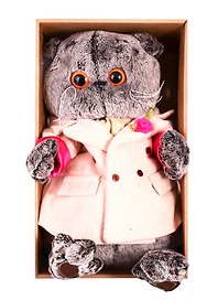 Мягкая игрушка Басик в кремовом пальто (30 см) (Ks30-156)