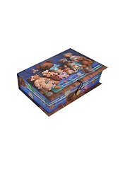 Шкатулка-книга с пуговицей картон Мишки (22х16х7) (36521)