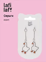 Сережки Гуси (акрил) (12-00626-EA07) (Lafilaf)