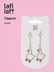 Сережки Гуси (акрил) (12-00626-EA07) (Lafilaf)