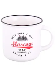 Кружка Москва Эмблема 350мл фарфор матовая прямая (065-8-19-27)